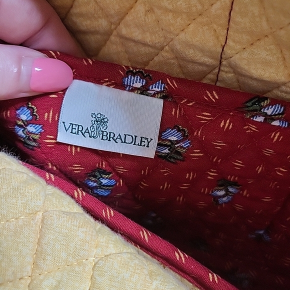 Vintage Retired Pattern Vera Bradley Provincial Red Small Bowling Bag Purse Y2K - Picture 8 of 13